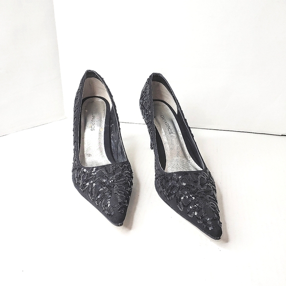 Caparros sequined pumps/heels. Black, 8.5 - Picture 1 of 12